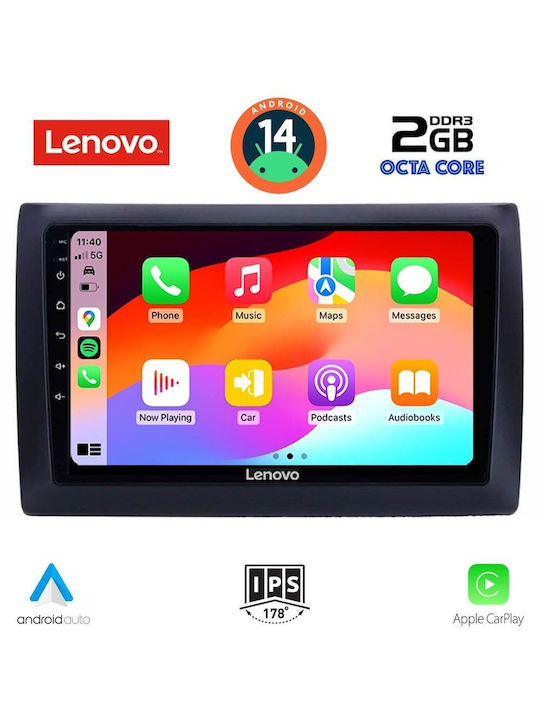 Lenovo Sistem Audio Auto pentru Fiat Stilo 2001-2007 (Bluetooth/USB/AUX/WiFi/GPS) cu Ecran Tactil 9"