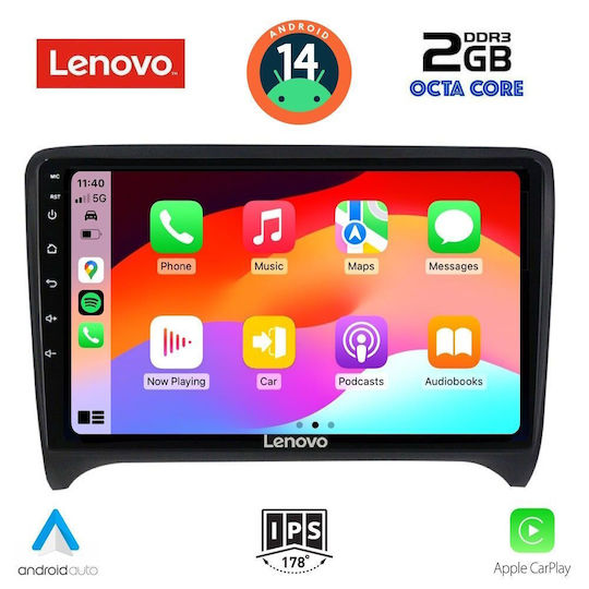 Lenovo Auto-Audiosystem für Audi E-Commerce-Website 2007-2015 (Bluetooth/USB/AUX/WiFi/GPS/Apple-Carplay/Android-Auto) mit Touchscreen 9"