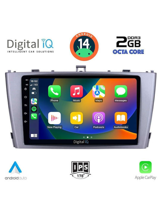 Digital IQ Car Audio System for Toyota Avensis 2009-2015 (Bluetooth/USB/AUX/WiFi/GPS) with Touch Screen 9"