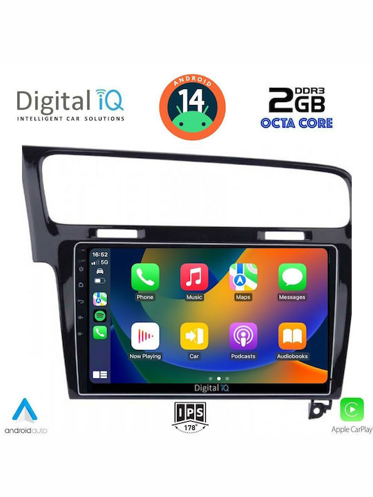 Digital IQ Car Audio System for Volkswagen Golf 2013-2020 (Bluetooth/USB/AUX/WiFi/GPS) with Touch Screen 10"