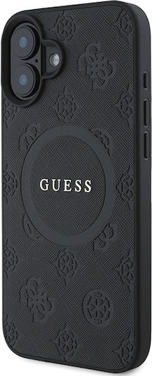 Guess Back Cover Synthetic Leather Black (iPhone 16)