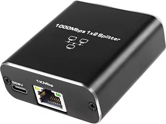 Separator de Semnal Ethernet Zola Plastic Oțel Inoxidabil Led 5.7x5.3x2.1 Negru