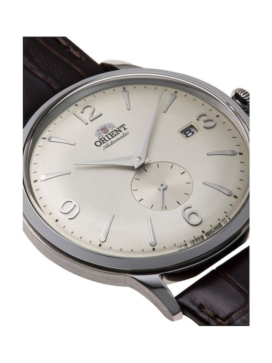 Orient Herrenuhr Automatisch mit Braun Lederarmband
