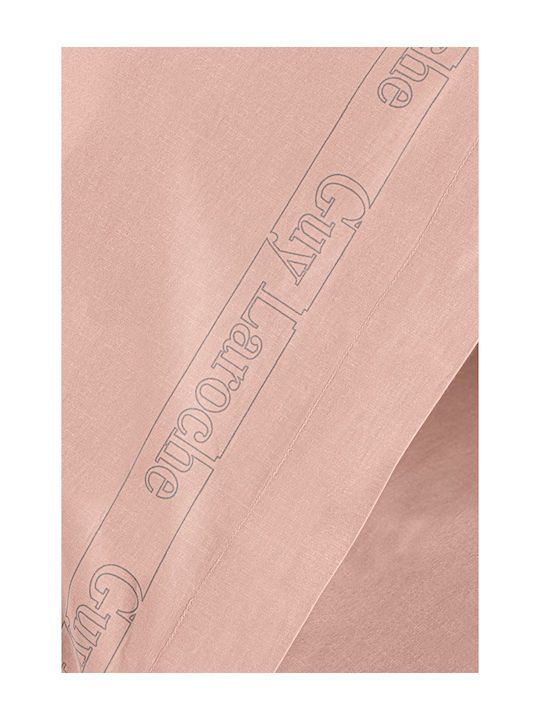 Guy Laroche Sheet for Single Bed 170x270cm. Color Plus Coral