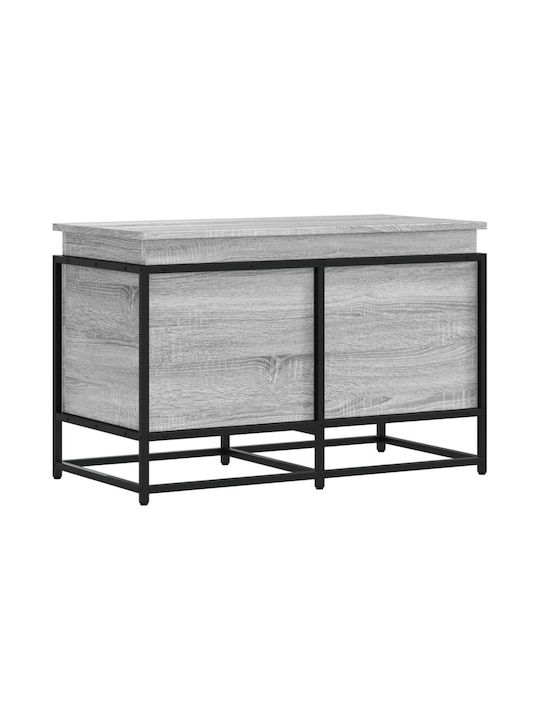 vidaXL Κουτί Αποθήκευσης Wooden Decorative Trunk Gray 80x40x51.5cm