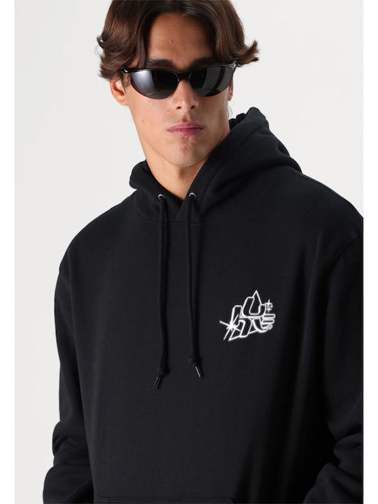 Glow Sweatshirt mit Kapuze Black