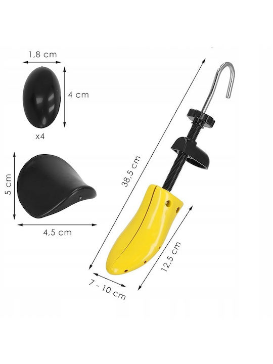 Set 2 Shoe Stretchers Widening Lengthening Shoes Made Plastic Size 36-38 Yellow