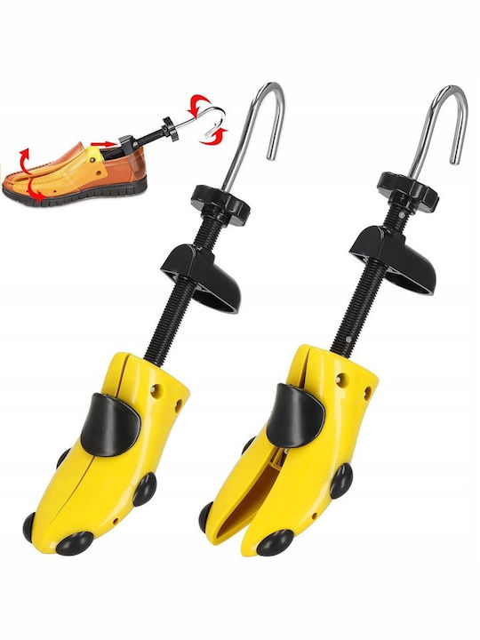Set 2 Întinzătoare pentru Pantofi Lărgire și Alungire Pantofi Din Plastic Mărime 38-42 Galben