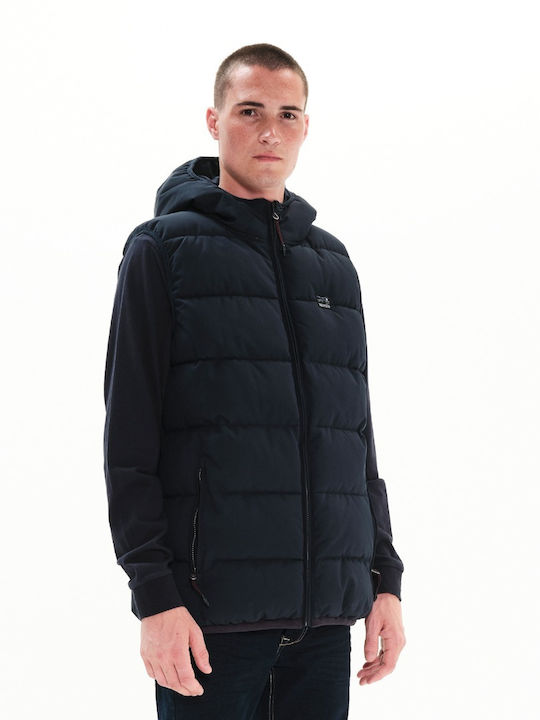 Emerson Ärmellos Herren Jacke Puffer Marineblau