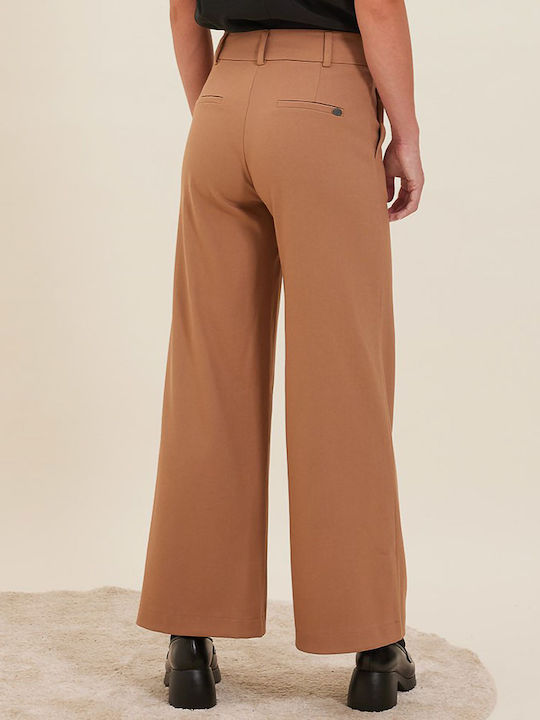 Namaste Women's Fabric Trousers Camel