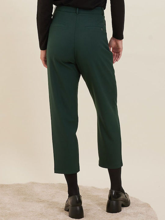 Namaste Women's Fabric Trousers Green