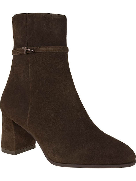 Leder Stiefeletten Damen Braun