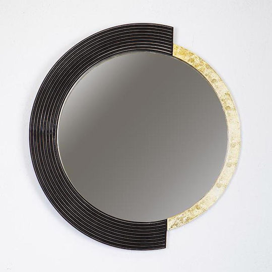 Estheti Home Holz-Wandspiegel Schwarz Gold 54x2.5x58cm 751-10017 Estheti Home Holz-Wandspiegel Schwarz Gold 54x2.5x58cm 751-10017