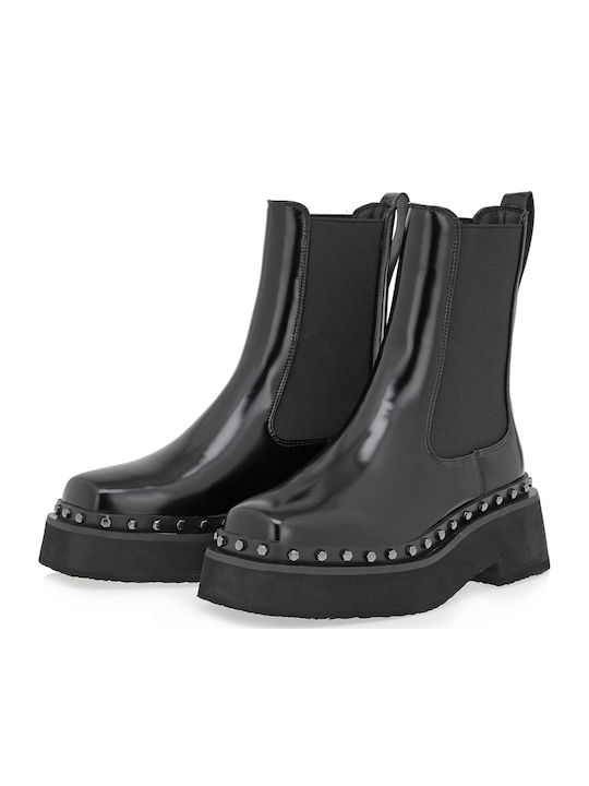 Women's Ankle Boots with Medium Heel Black