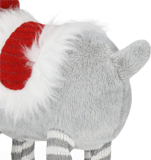 Beleuchtet Weihnachtliche Kunststoff Figur Rentier Gray