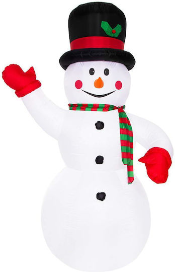 Illuminated Christmas Plastic Figure SNowman White Height 240cm 3pcs