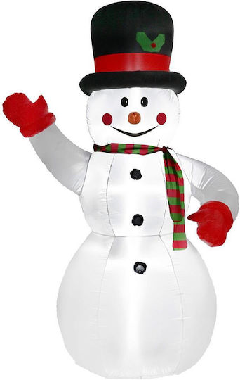 Illuminated Christmas Plastic Figure SNowman White Height 240cm 3pcs