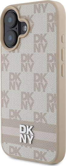 DKNY Back Cover Synthetic Leather Pink (iPhone 16)