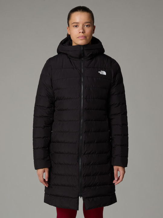 The North Face Women's Short Parka Jacket for Winter Black