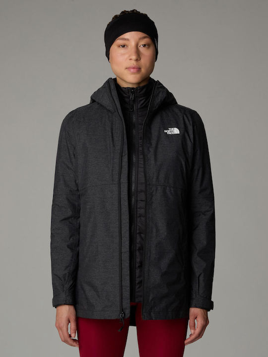 Hikesteller Women's Short Parka Jacket Waterproof for Winter Black
