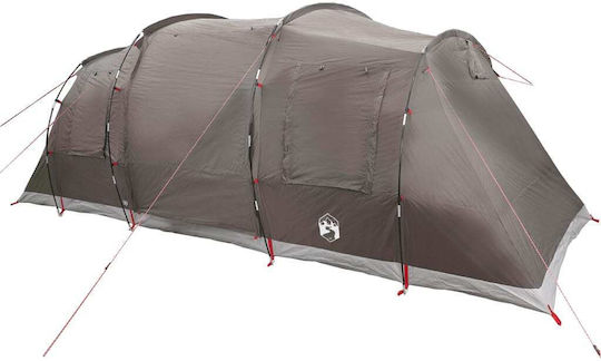 vidaXL Camping Tent Tunnel Brown for 4 People 472x245x192cm