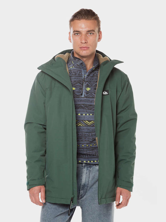 Quiksilver Men's Winter Parka Jacket Green