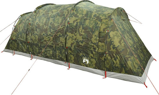 vidaXL Camping Tent Tunnel Khaki for 4 People 472x245x192cm Variation