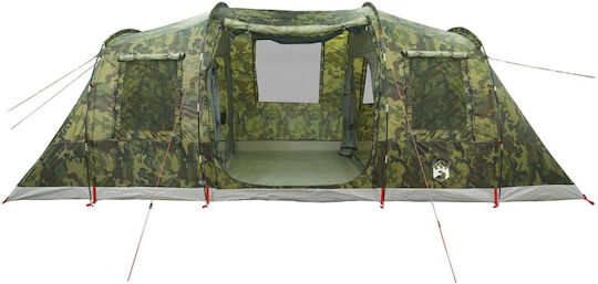 vidaXL Camping Tent Tunnel Khaki for 4 People 472x245x192cm Variation