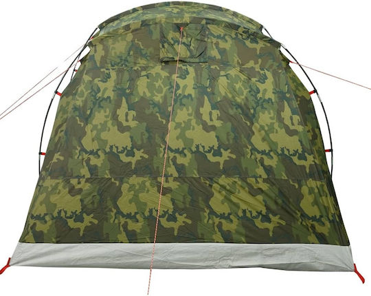 vidaXL Camping Tent Tunnel Khaki for 4 People 472x245x192cm Variation