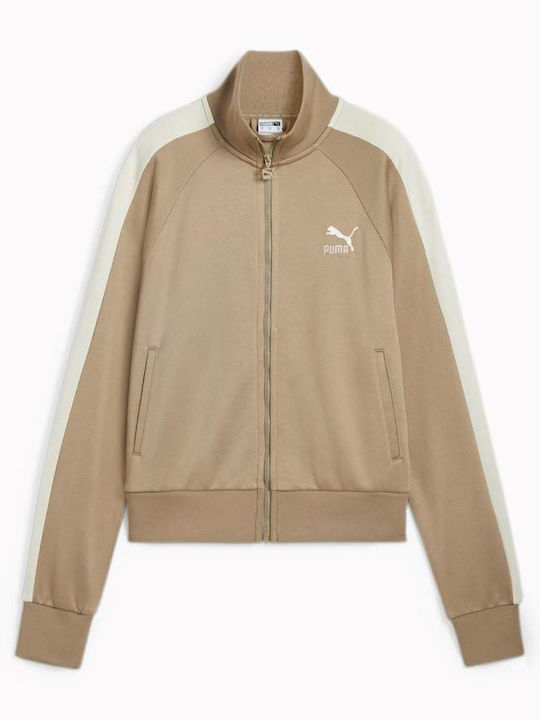 Iconic T7 Track Damen Sweatshirtjacke Brown