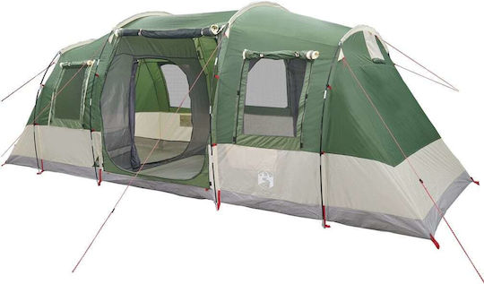 vidaXL Camping Tent Tunnel Green for 4 People 472x245x192cm
