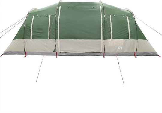 vidaXL Camping Tent Tunnel Green for 4 People 472x245x192cm
