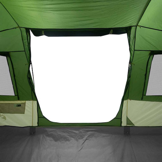 vidaXL Camping Tent Tunnel Green for 4 People 472x245x192cm