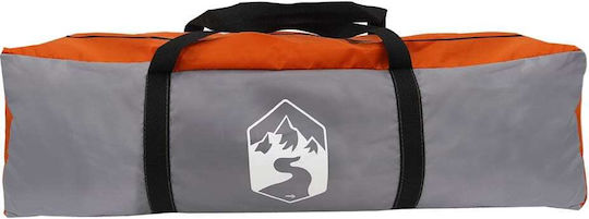 vidaXL Camping Tunnel Tent for 4 People Orange 472x245x192cm