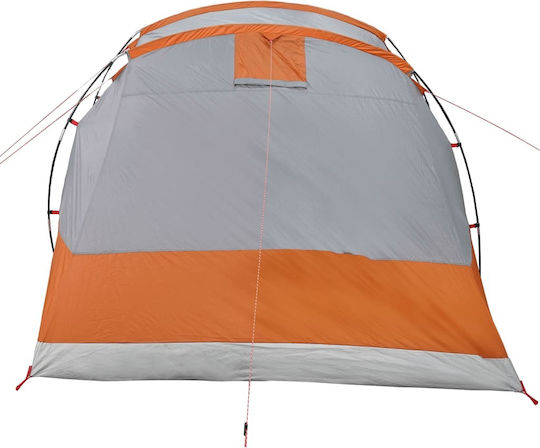 vidaXL Camping Tunnel Tent for 4 People Orange 472x245x192cm