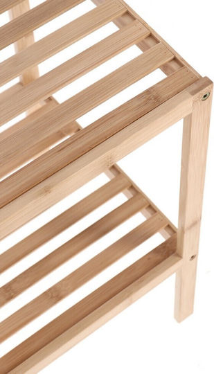 Pătrat Măsuță auxiliară Cayden din Bambus Natural L33xW33xH50cm.