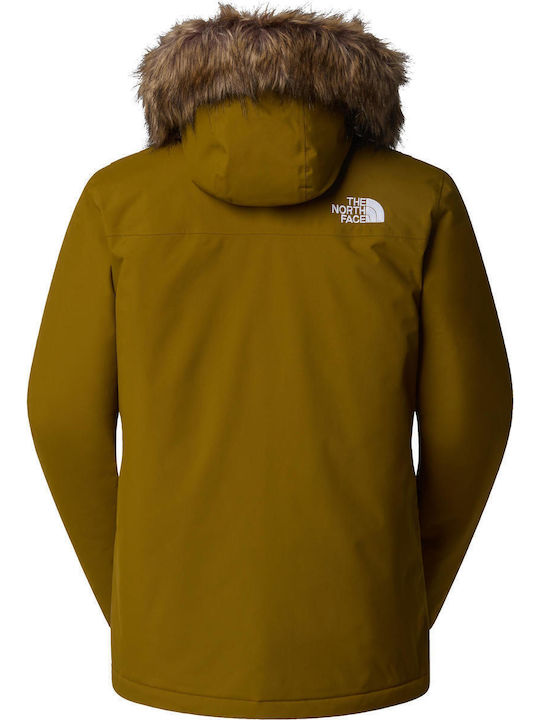 Recycled Zaneck Winter Jacket Parka Waterproof and Windproof Moss Green