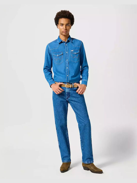 Wrangler Мъжко дънково панталон в Редовна кройка Stone Blue