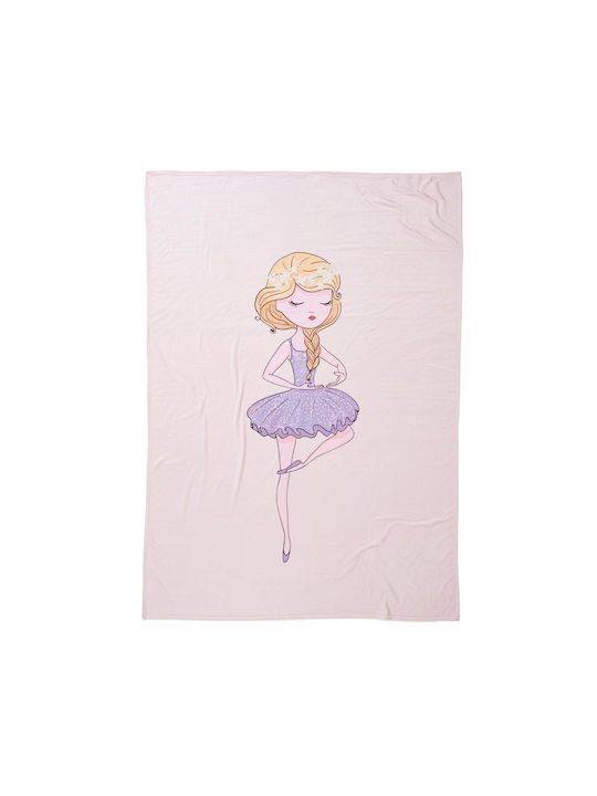 Das Home Κουβέρτα Κούνιας Ballet Love Fleece Λιλά Lilac, Pink 110x150εκ.