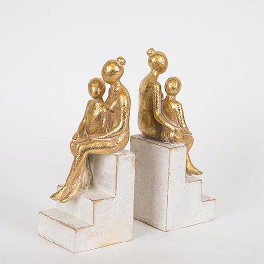 Bookend in Gold Color 2pcs 8x21.7x8cm