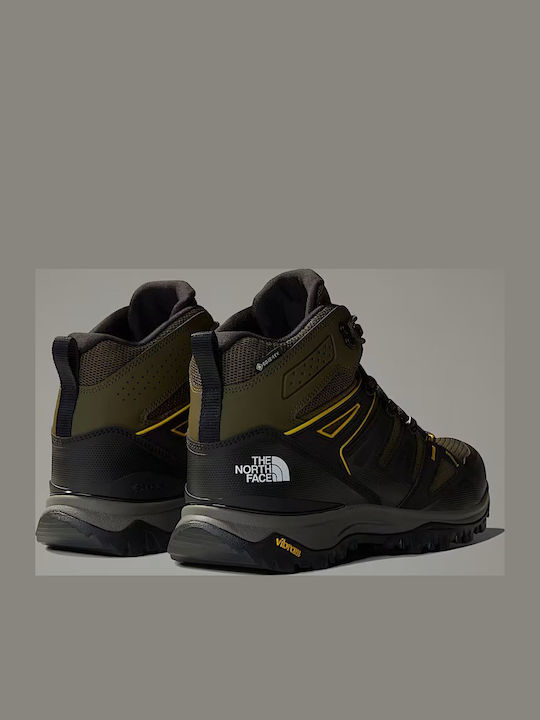 The North Face Hedgehog Ανδρικά Ορειβατικά Μποτάκια Αδιάβροχα με Μεμβράνη Gore-Tex Πράσινα