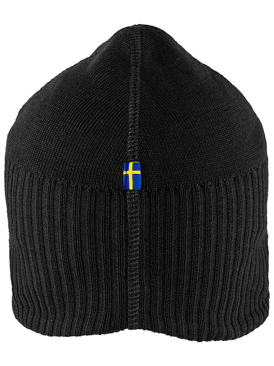 Fjallraven Beanie Unisex Fleece Beanie Knitted in Black color