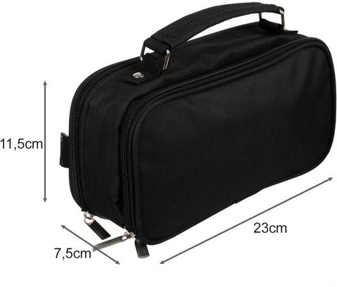 Pencil Case Full with 2 Compartments Black