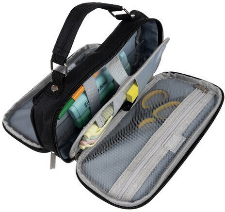 Pencil Case Full with 2 Compartments Black