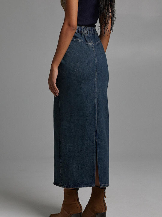 BSB Denim High Waist Skirt in Blue color