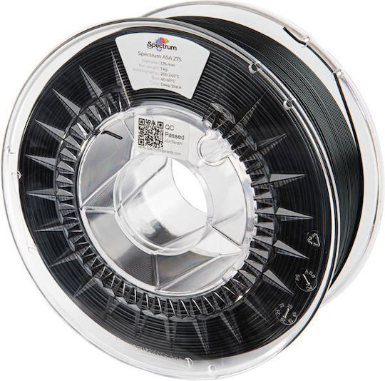 Spectrum ASA 3D Printer Filament 1.75mm Μαύρο 1kg