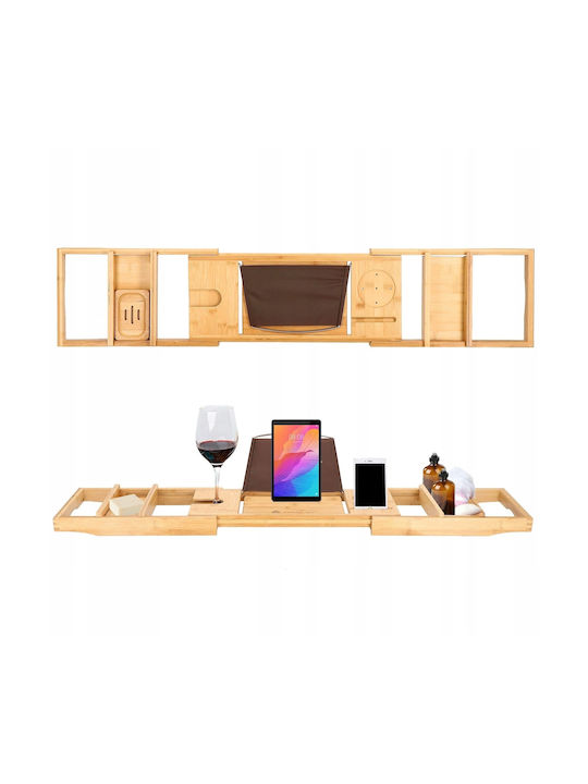 Dl Natural Bamboo Bathtub Tray Sersimo 1024 Extendable 75-110x23cm