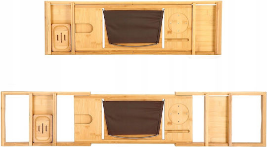 Dl Natural Bamboo Bathtub Tray Sersimo 1024 Extendable 75-110x23cm