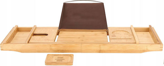 Dl Natural Bamboo Bathtub Tray Sersimo 1024 Extendable 75-110x23cm