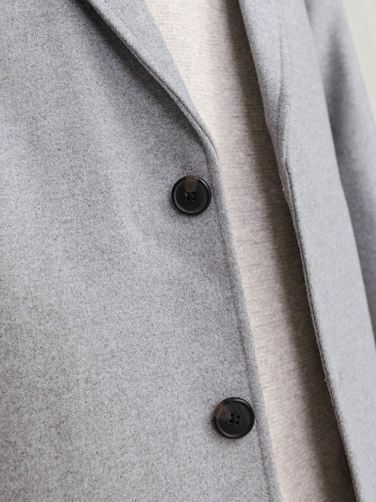 Ανδρικό Παλτό Light Grey Melange
